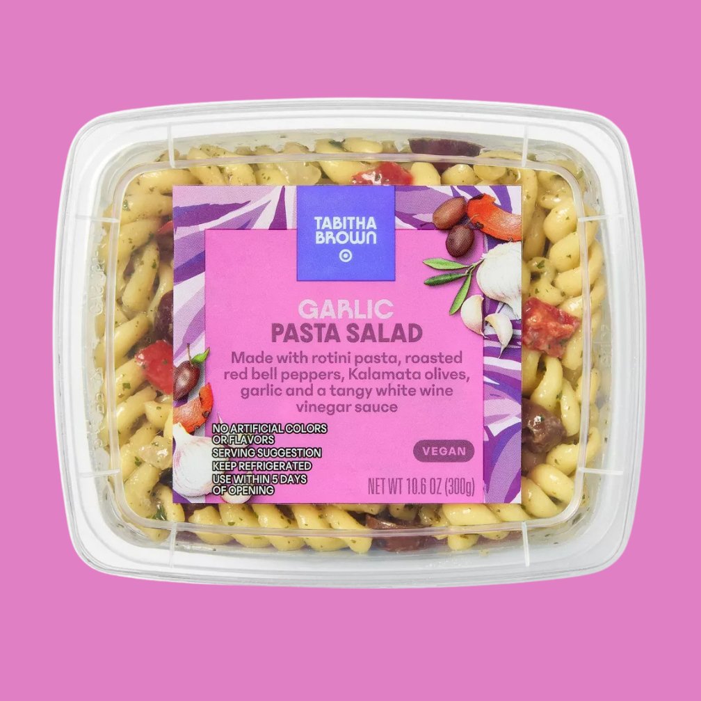 Tabitha Brown Vegan Garlic Pasta Salad